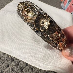 Sterling Silver and Gold Bangle